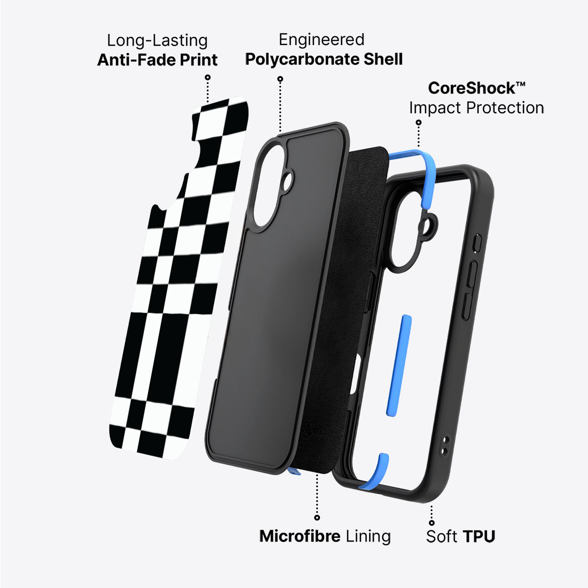 Skewed Checks - iPhone 17 Case  #case type_core (non magsafe)