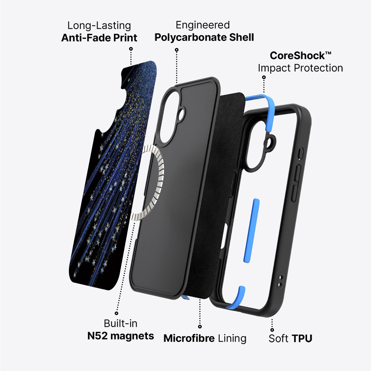 iPhone 17 Case with MagSafe – Star Cascade
