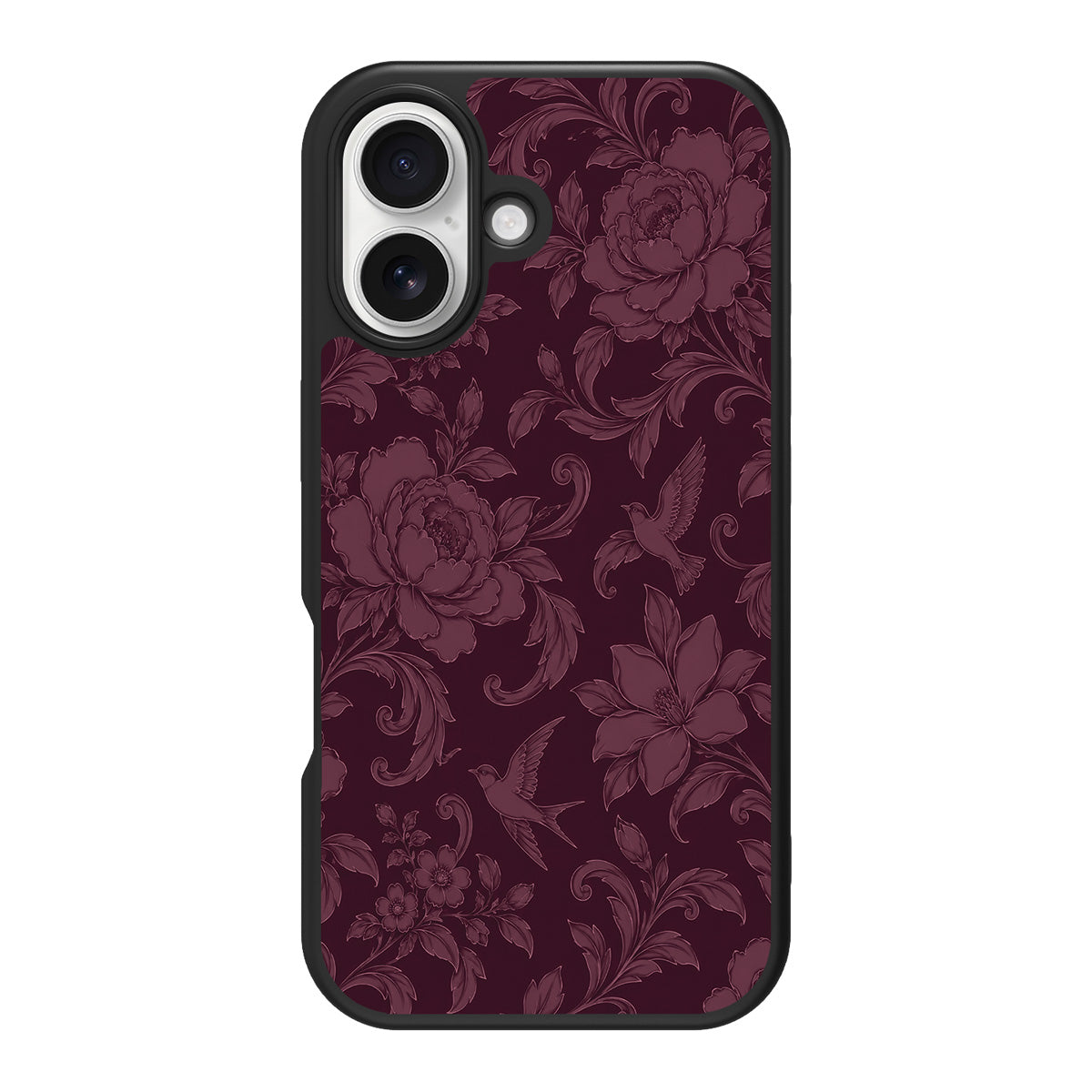 Swallow Damask design back view – iPhone 17 case