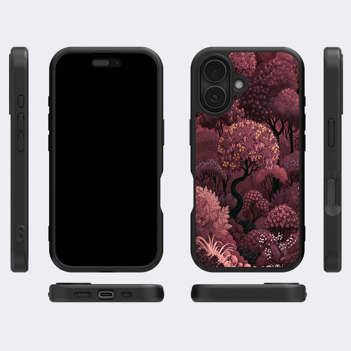 Velvet Reverie iPhone 17 case cover – multi-angle view