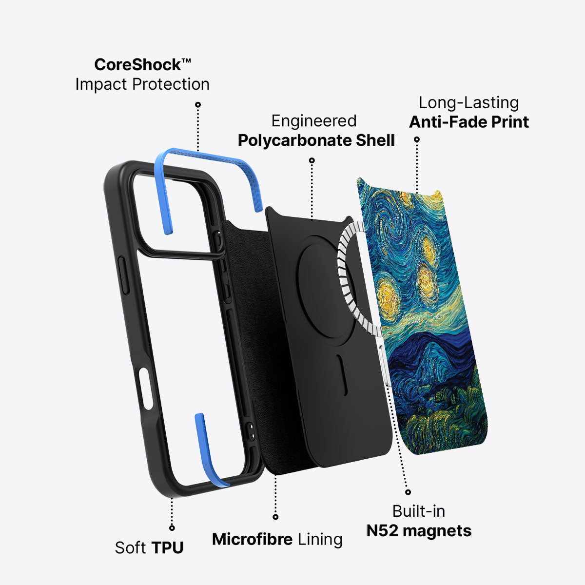 Astral Waves - iPhone 17 Pro Case #case type_core (magsafe)