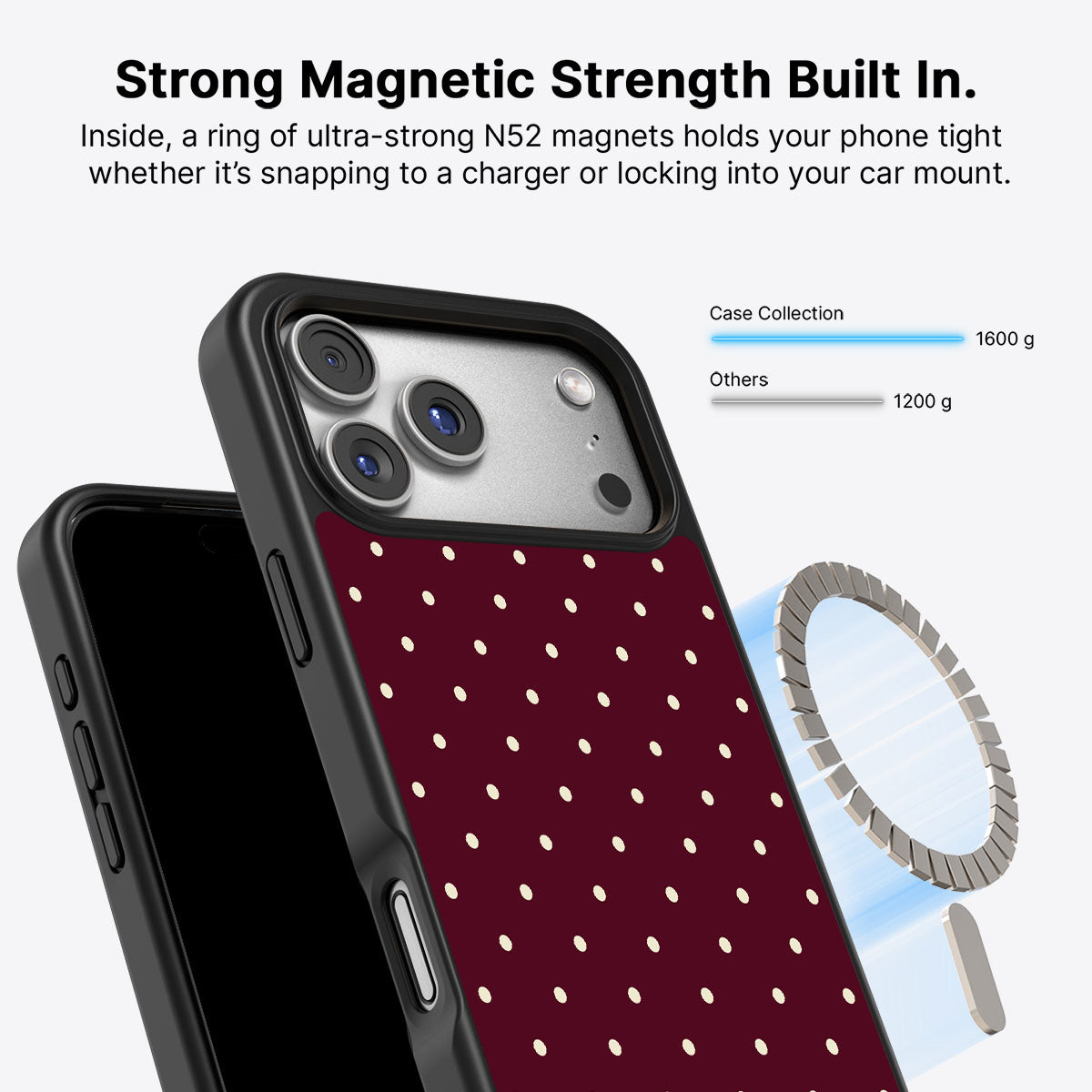 Burgundy Bloom - iPhone 17 Pro Case #case type_core (magsafe)