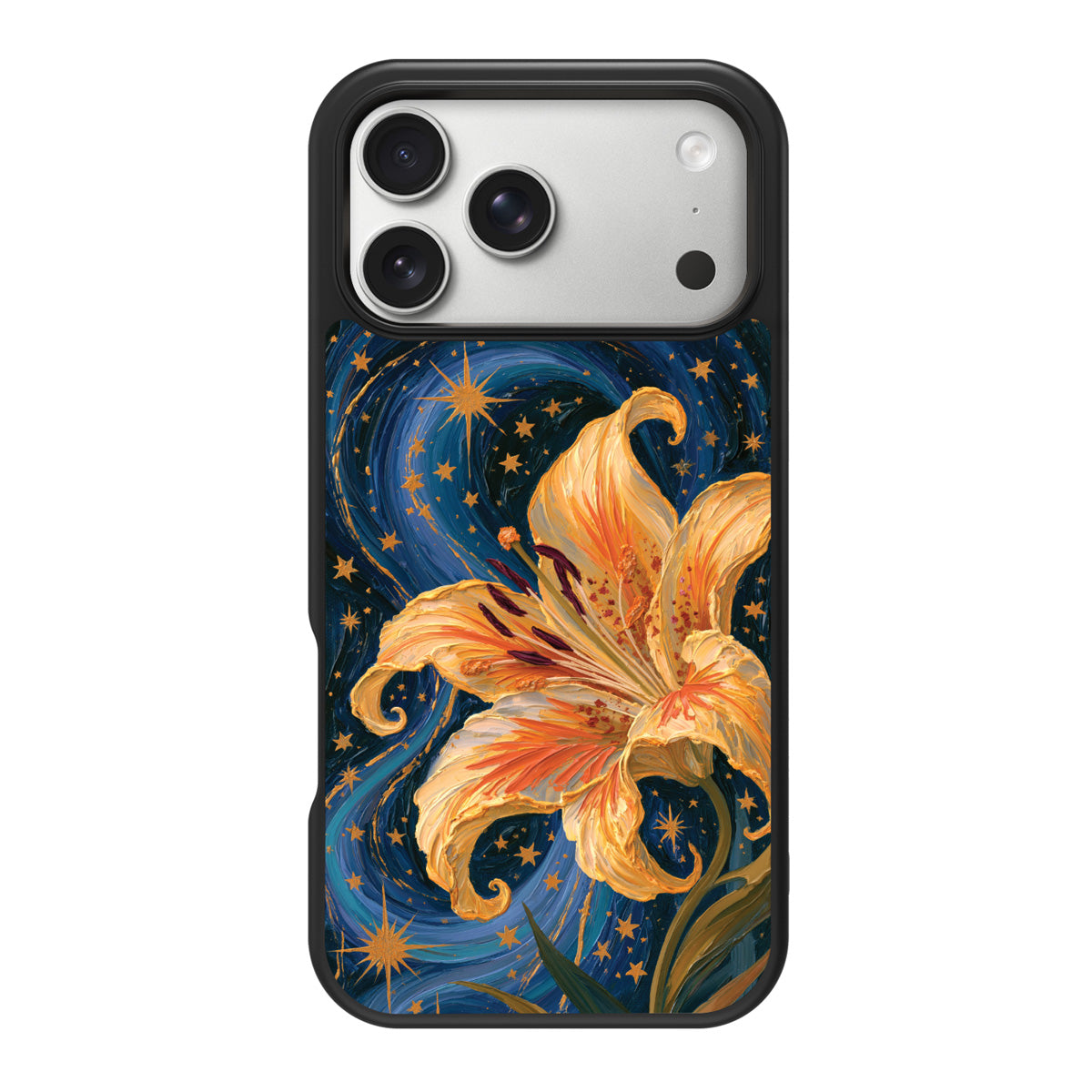 Celestial Bloom design back view – iPhone 17 Pro case