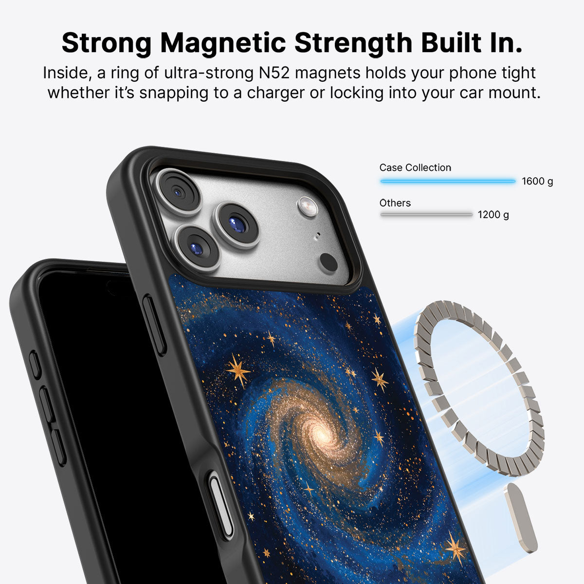 Galaxy Designer iPhone 17 Pro Case – Cosmic Tide | MagSafe