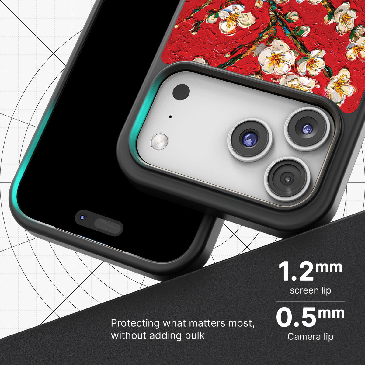 Crimson Blossom - iPhone 17 Pro Case #case type_core (magsafe), #case type_core (non magsafe)