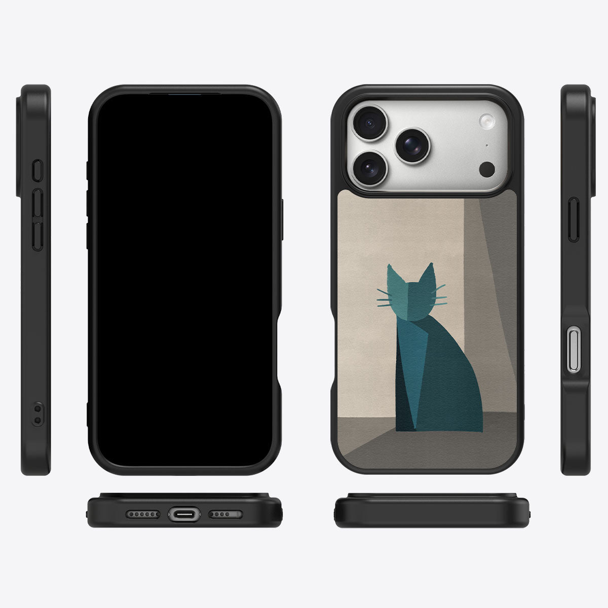 Cubist Feline - iPhone 17 Pro Case #case type_core (magsafe), #case type_core (non magsafe)