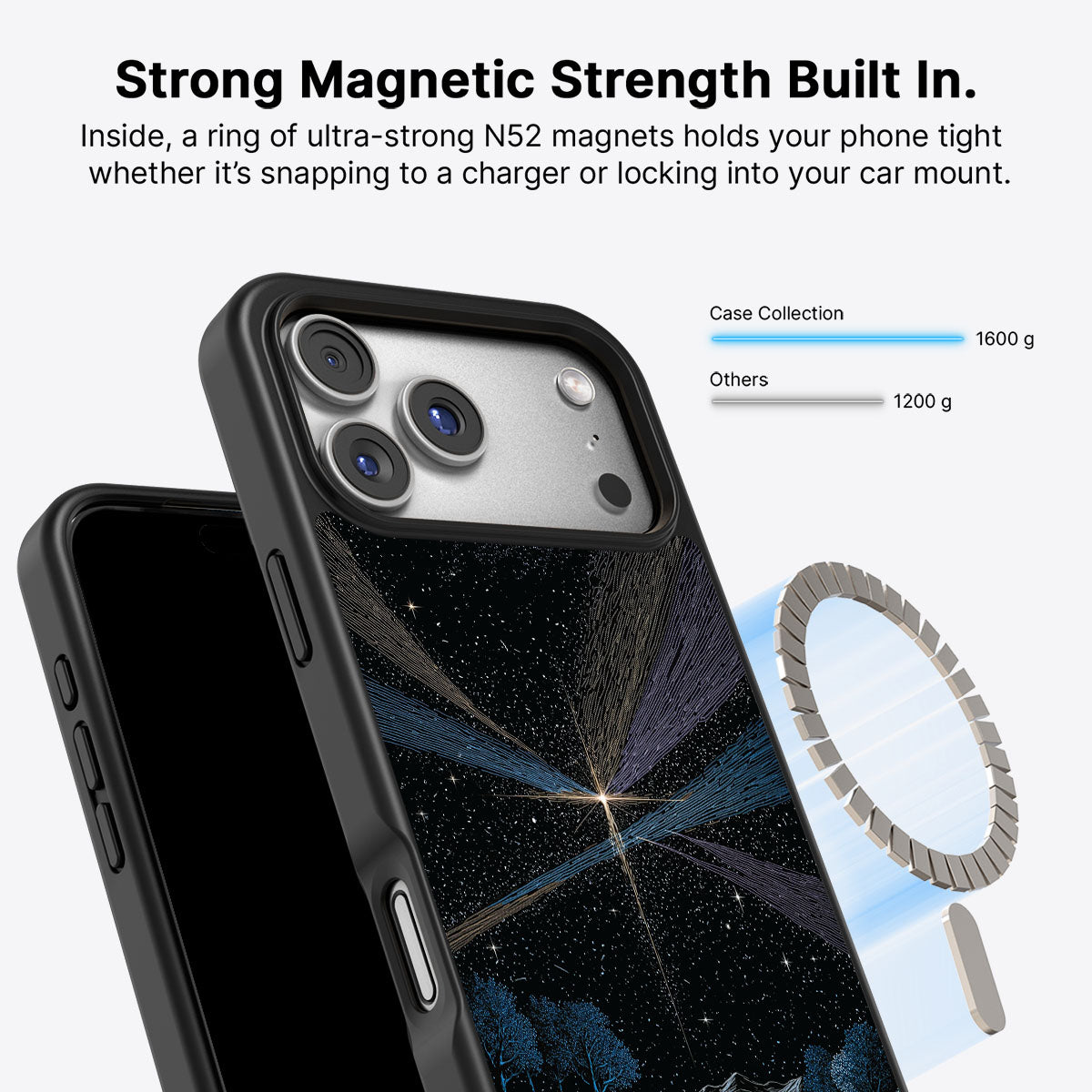 Celestial Designer iPhone 17 Pro Case – Falling Star | MagSafe