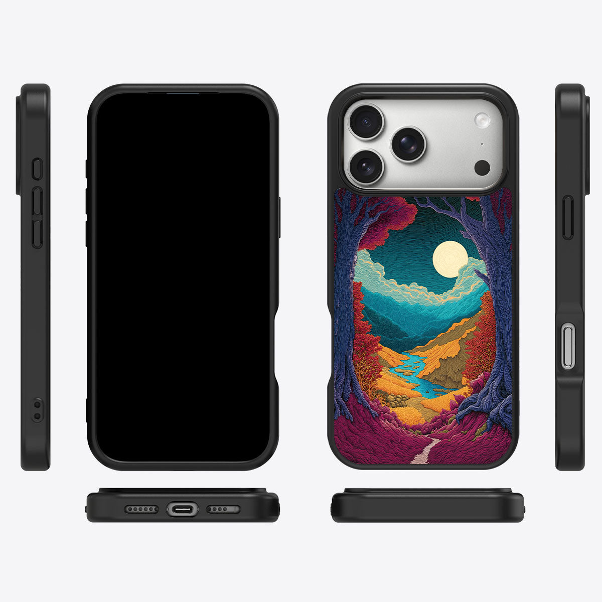 Celestial Designer iPhone 17 Pro Case – Harvest Moon | MagSafe