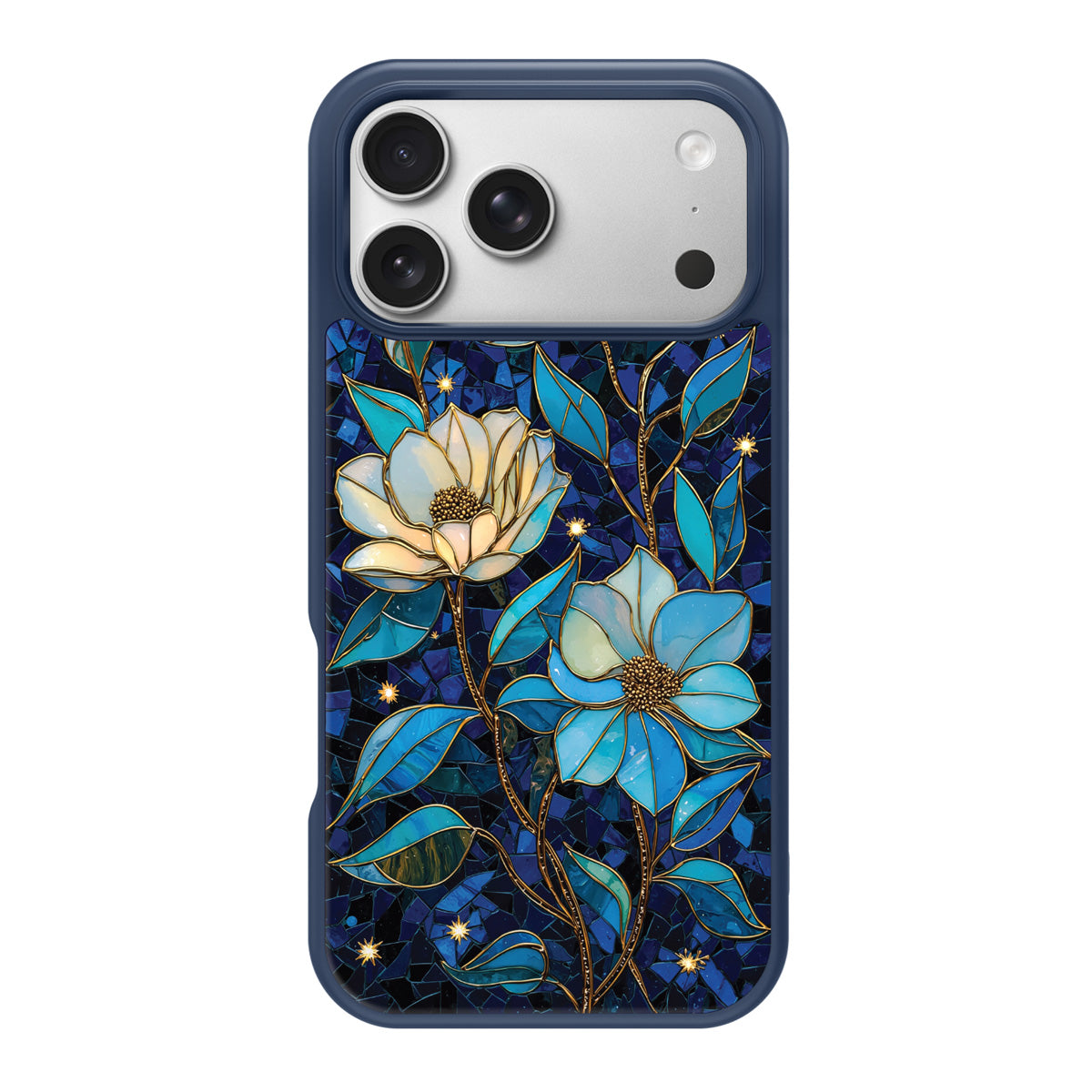 Midnight Magnolia design back view – iPhone 17 Pro case