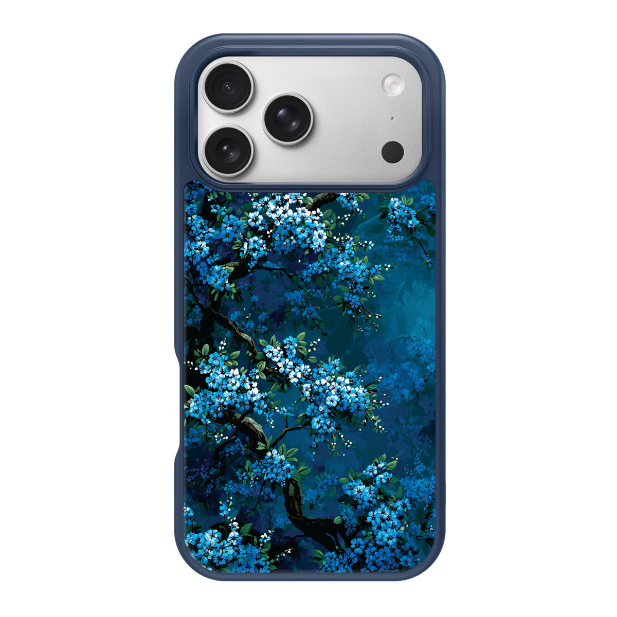 Moonlit Petals design back view – iPhone 17 Pro case