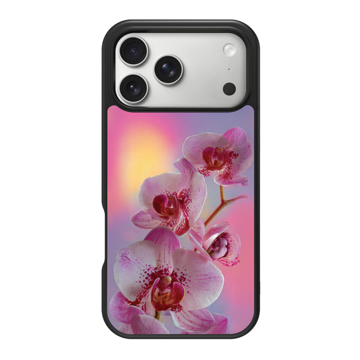 Orchid Dream design back view – iPhone 17 Pro case