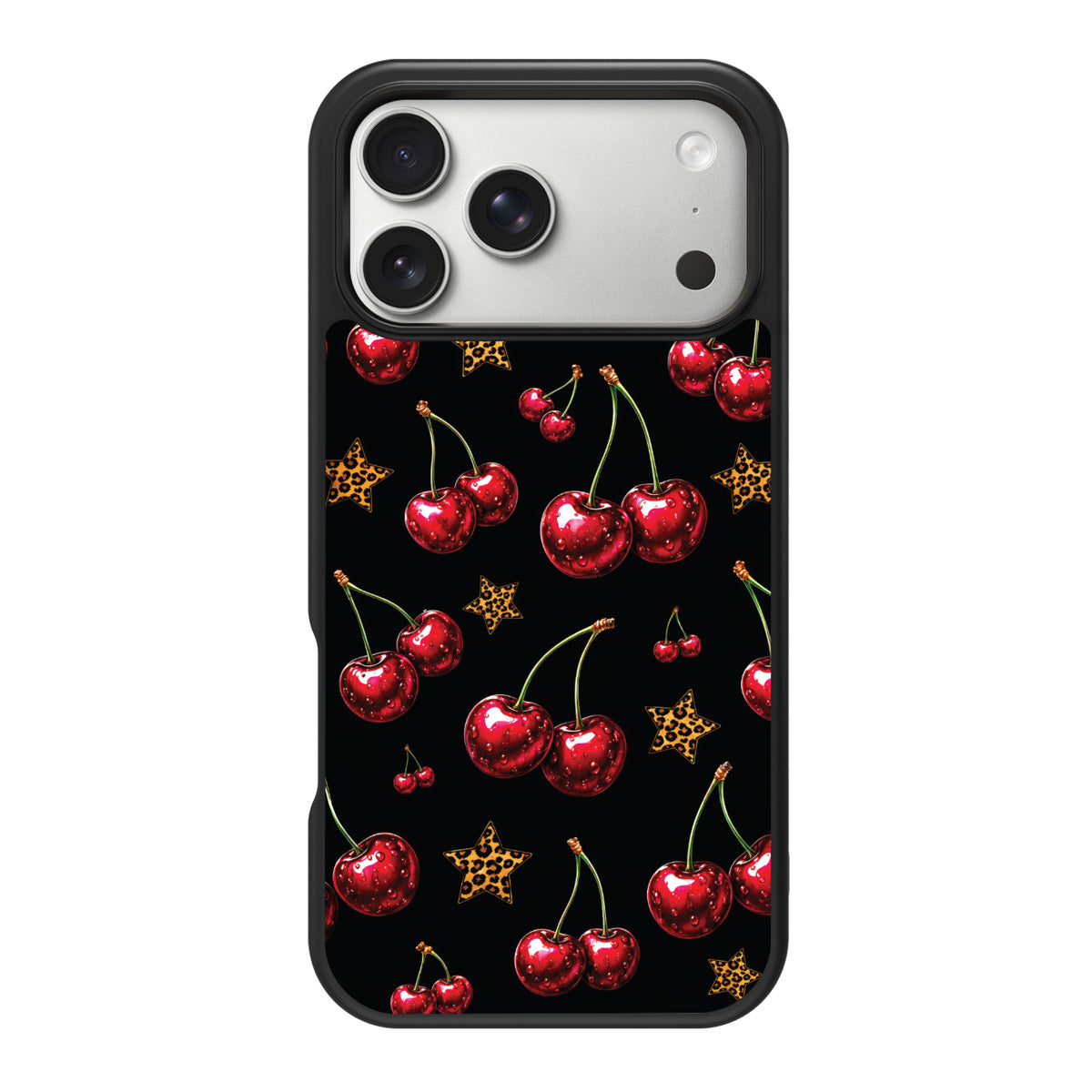 Rebel Cherry design back view – iPhone 17 Pro case