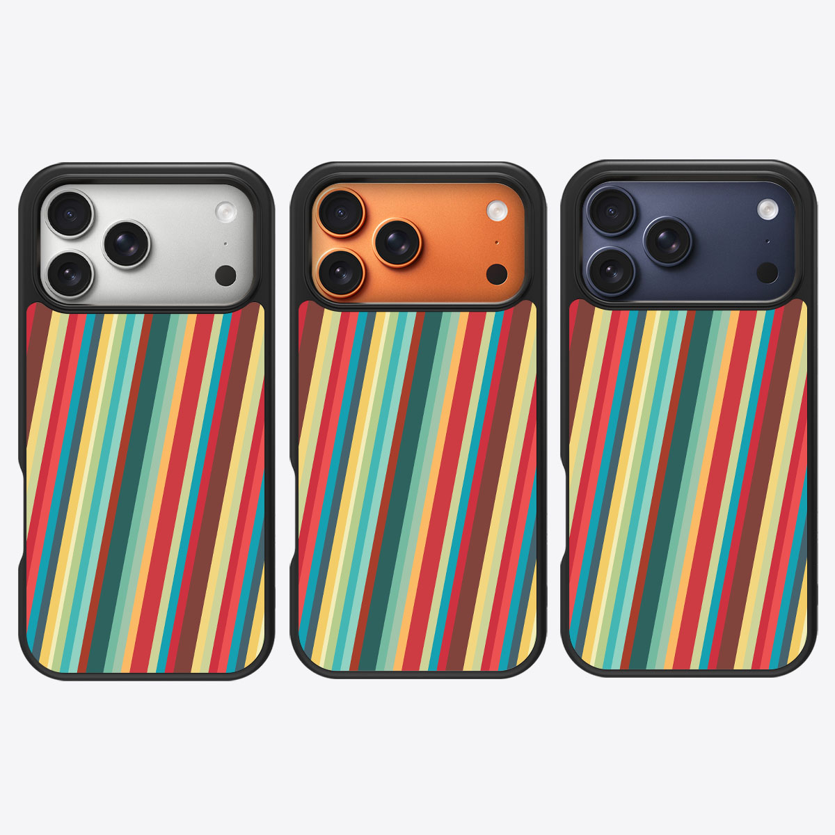Retro Stripes - iPhone 17 Pro Case #case type_core (magsafe), #case type_core (non magsafe)