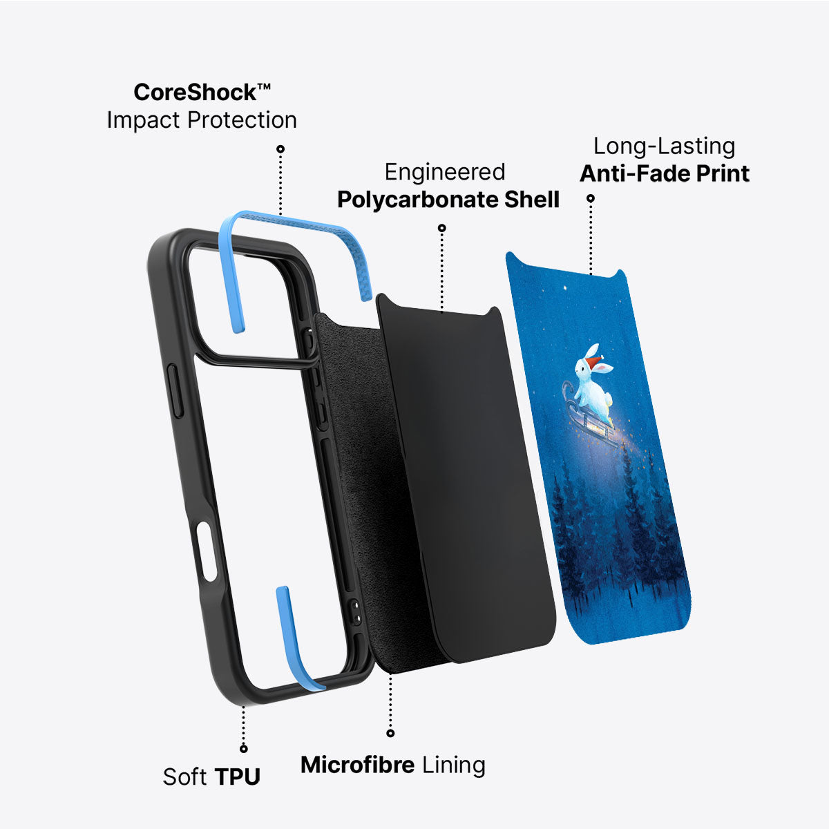 Santa Bunny - iPhone 17 Pro Case #case type_core (non magsafe)