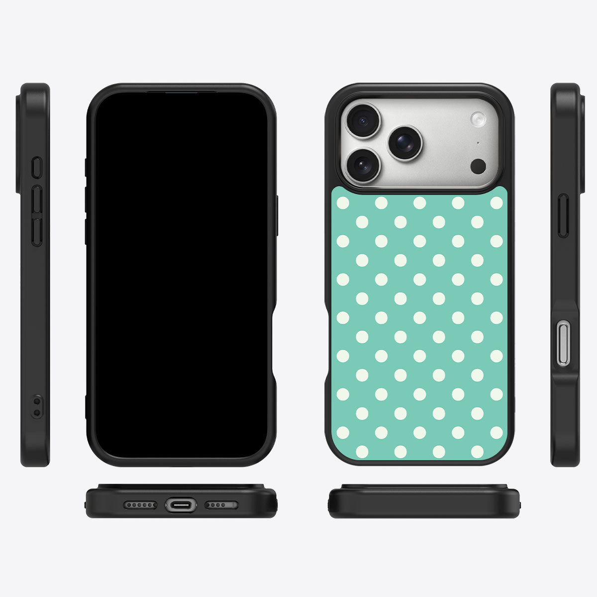 Sea Pearls iPhone 17 Pro case cover – multi-angle view