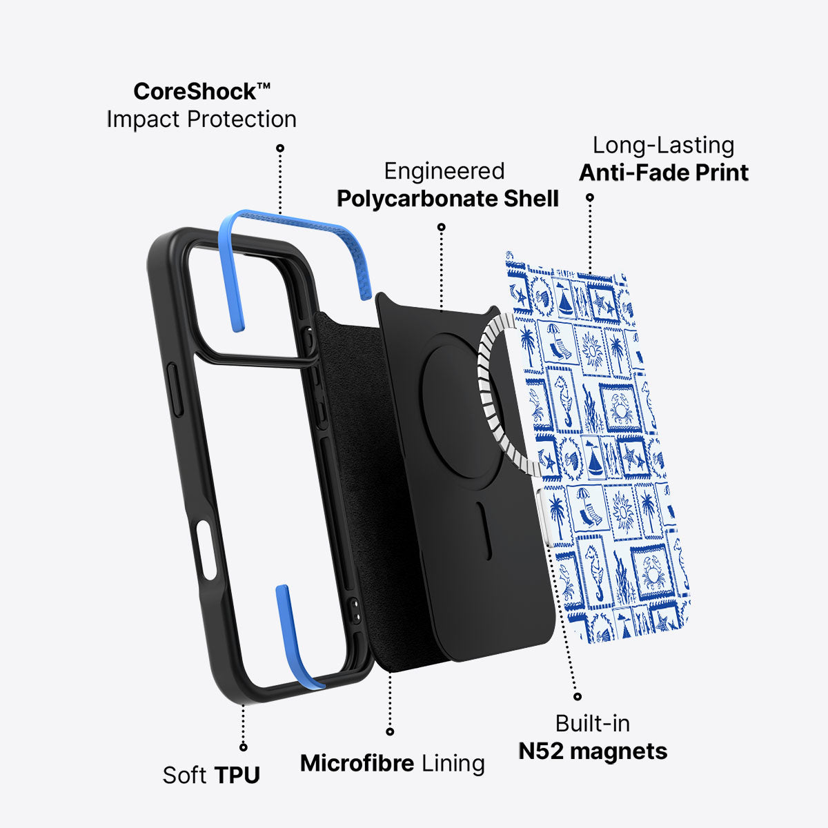 Seaside Sketches - iPhone 17 Pro Case #case type_core (magsafe)