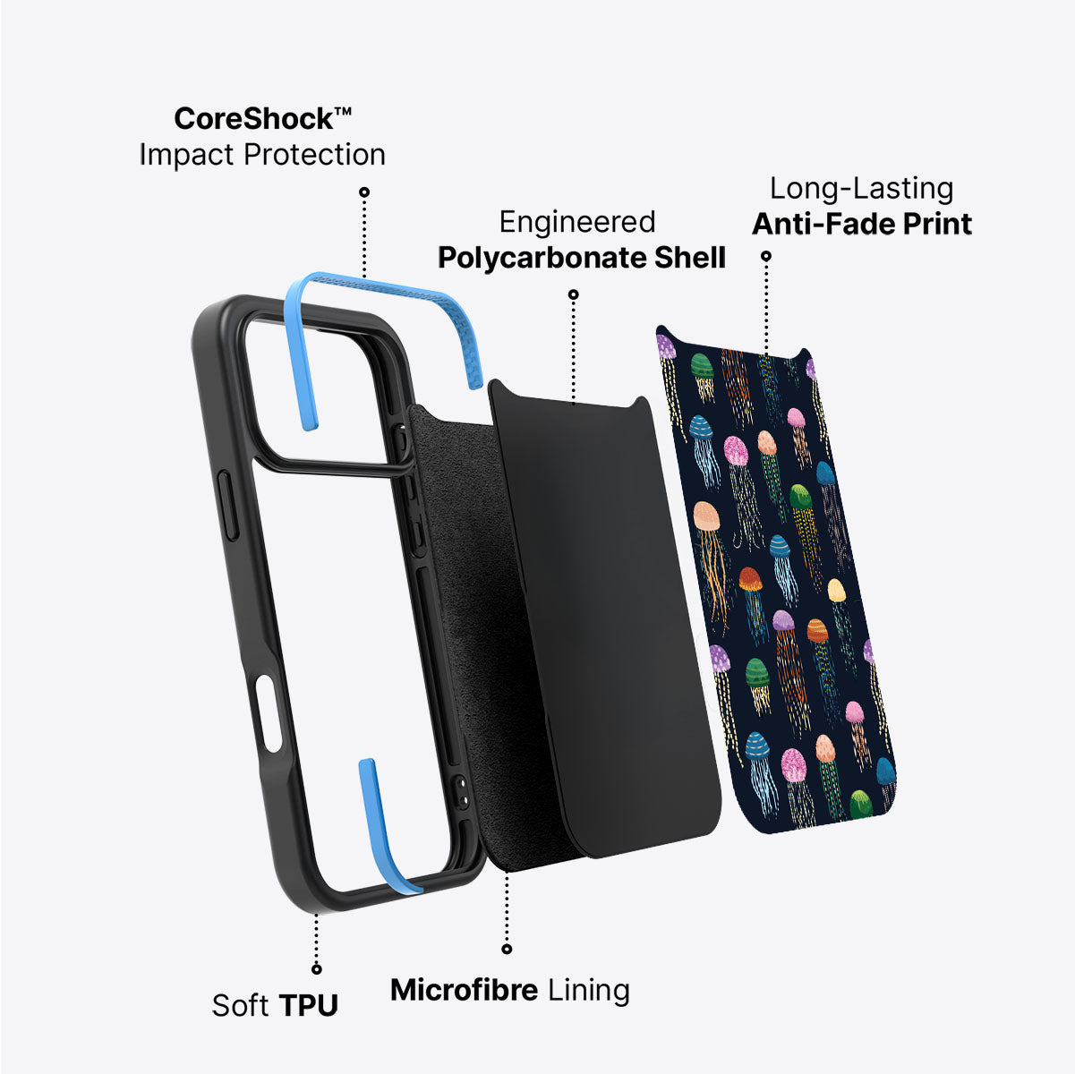 Jellyfish - iPhone 17 Pro Max Case #case type_core (non magsafe)