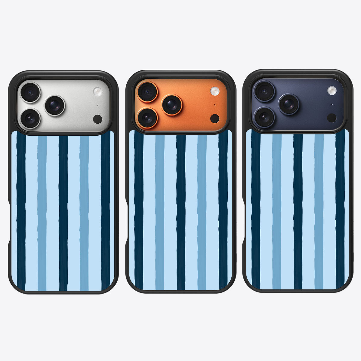 Blue Watercolor Stripes - iPhone 17 Pro Max Case #case type_core (magsafe), #case type_core (non magsafe)