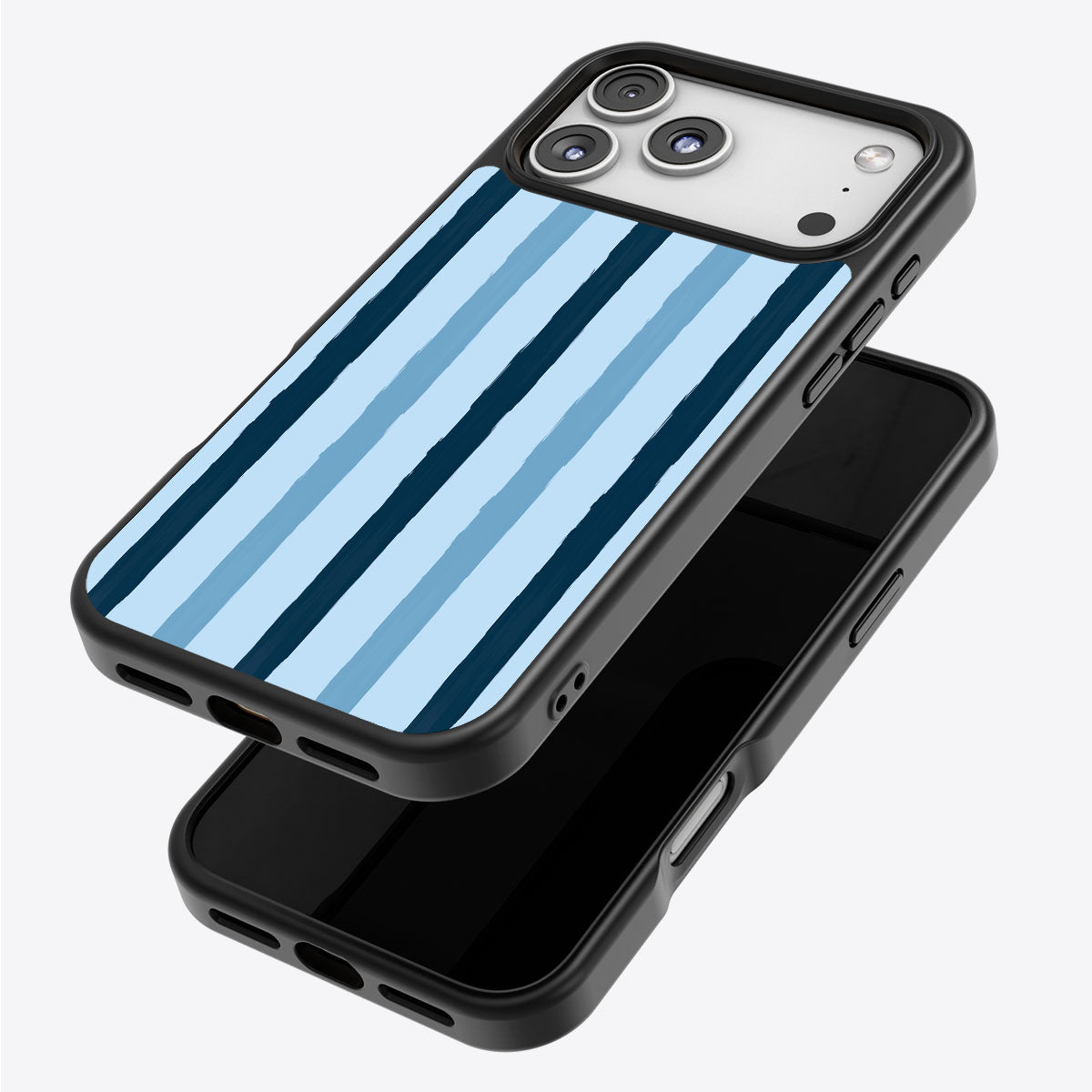 Blue Watercolor Stripes - iPhone 17 Pro Max Case #case type_core (magsafe), #case type_core (non magsafe)
