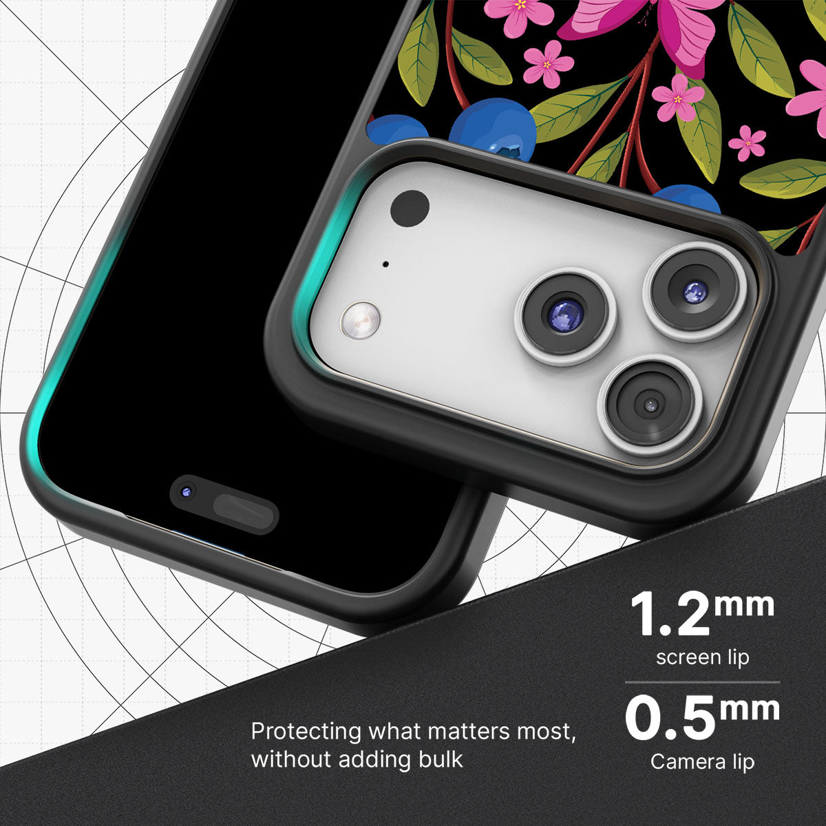 Blueberry Butterflies - iPhone 17 Pro Max Case #case type_core (magsafe), #case type_core (non magsafe)