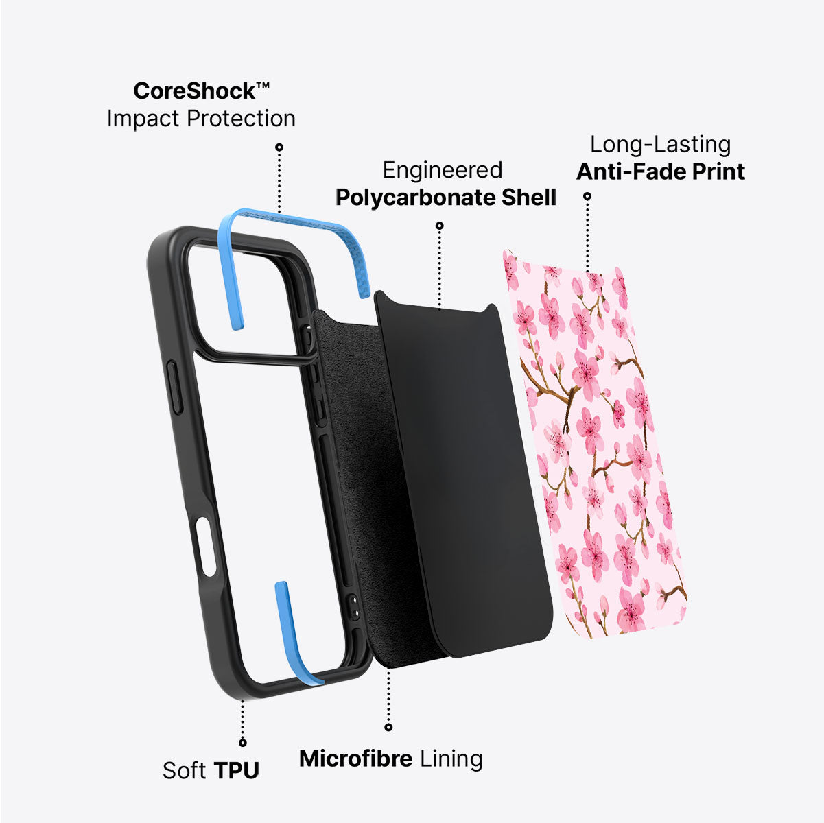 Cherry Blossom - iPhone 17 Pro Max Case #case type_core (non magsafe)