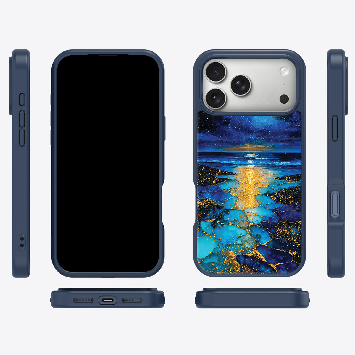 Cosmic Seascape MagSafe case cover – multi-angle view