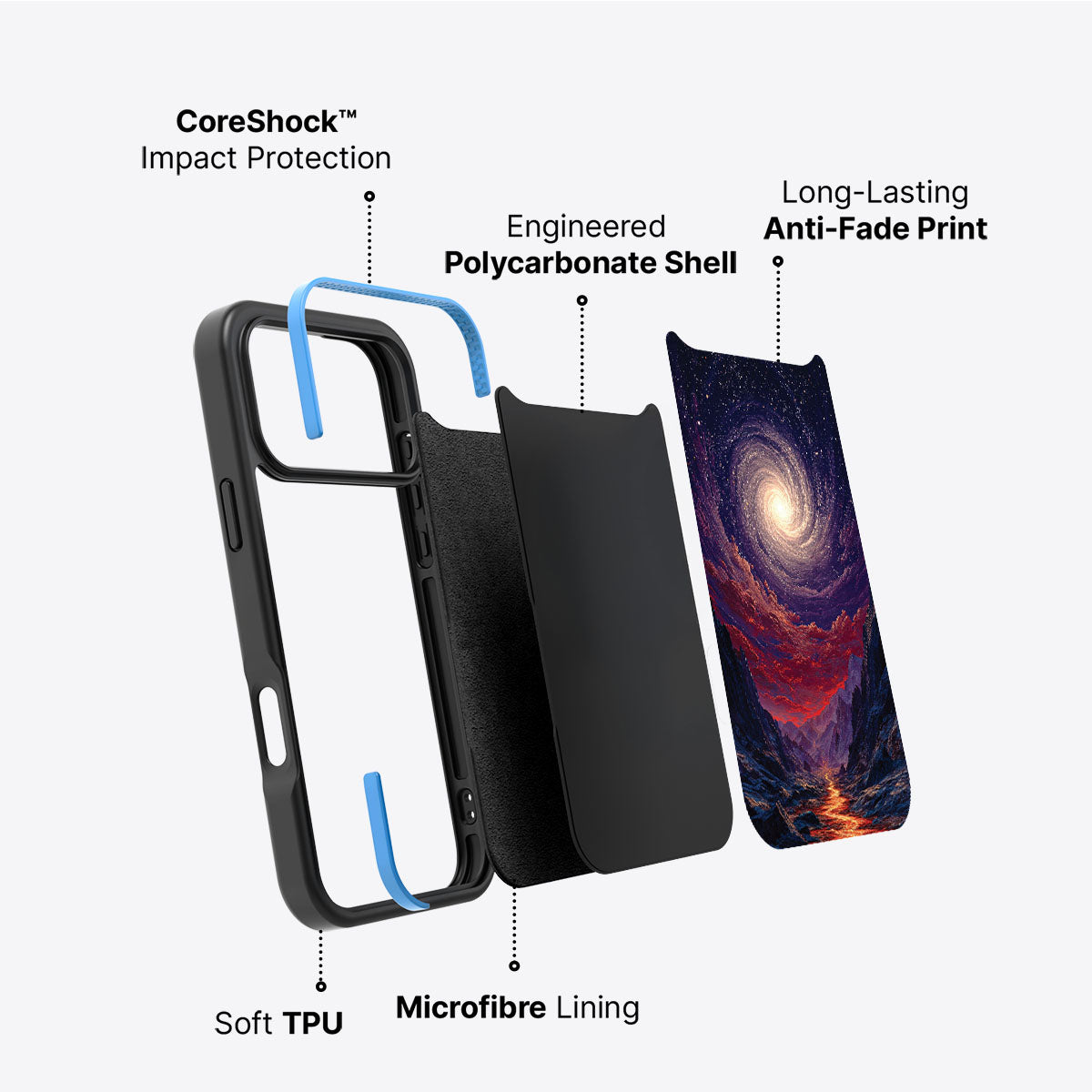 Cosmic Vortex - iPhone 17 Pro Max Case #case type_core (non magsafe)