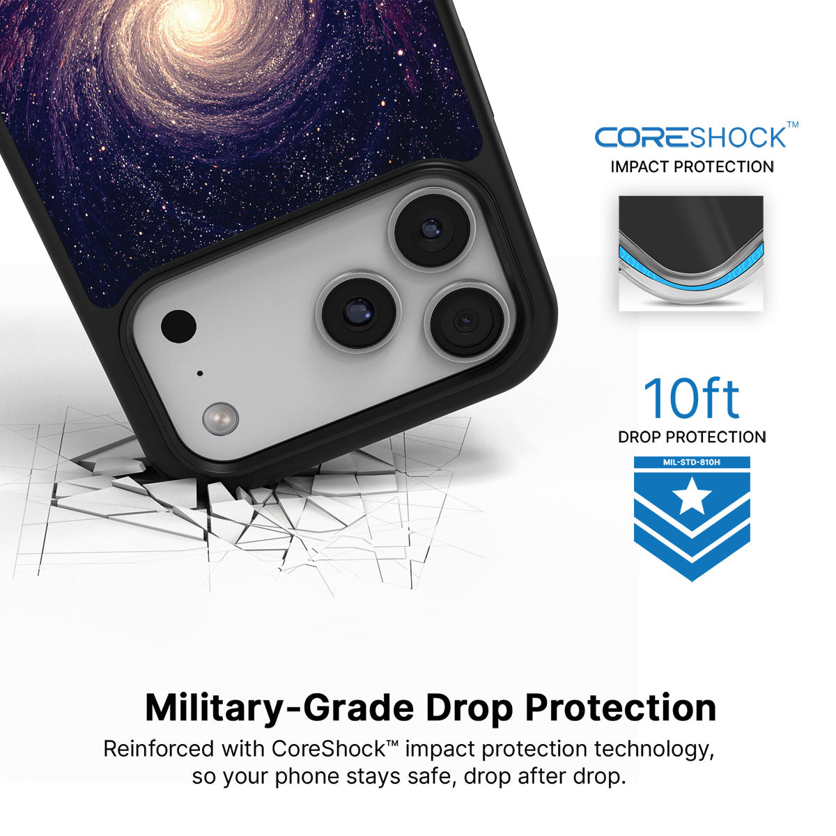 Cosmic Vortex - iPhone 17 Pro Max Case #case type_core (magsafe), #case type_core (non magsafe)