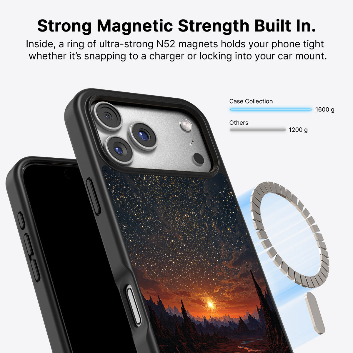 Orange Sunset Designer iPhone 17 Pro Max Case – Desert Dusk | MagSafe
