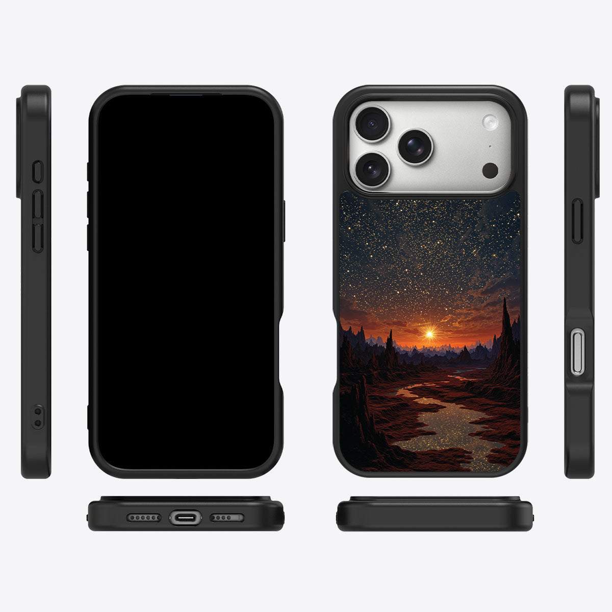 Orange Sunset Designer iPhone 17 Pro Max Case – Desert Dusk | MagSafe