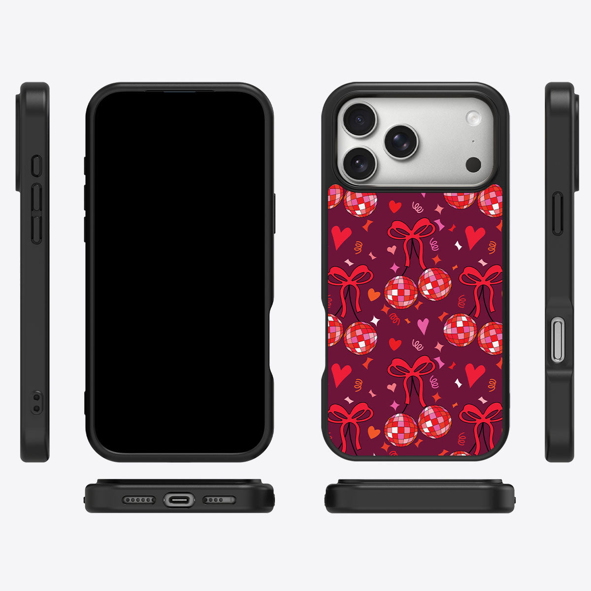 Disco Cherries - iPhone 17 Pro Max Case #case type_core (magsafe), #case type_core (non magsafe)