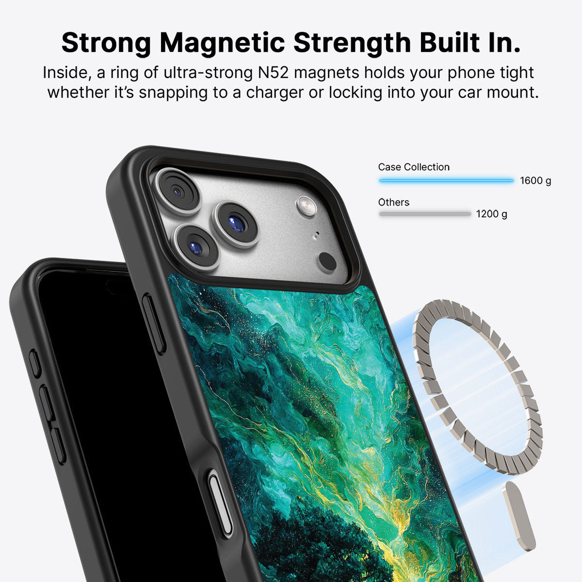 Emerald Storm - iPhone 17 Pro Max Case #case type_core (magsafe)