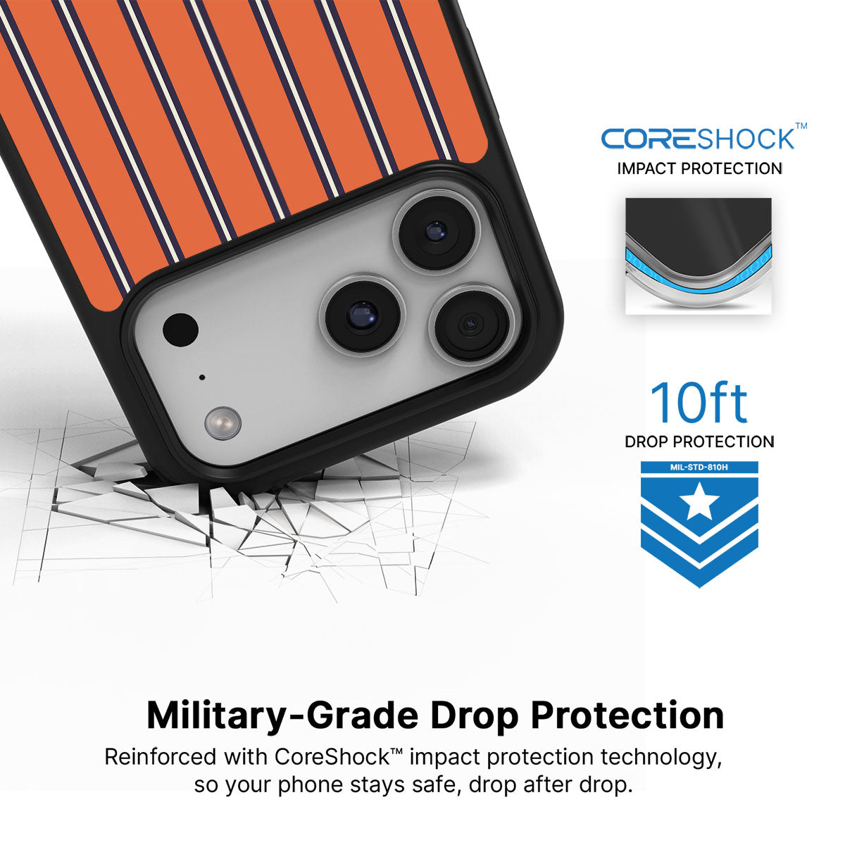 Flared Orange - iPhone 17 Pro Max Case #case type_core (magsafe), #case type_core (non magsafe)