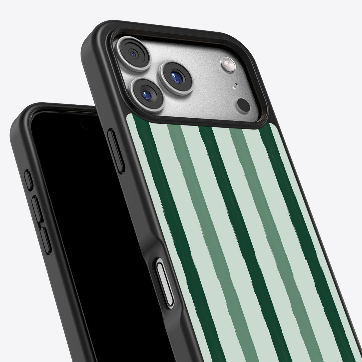 Green Watercolor Stripes - iPhone 17 Pro Max Case #case type_core (non magsafe)