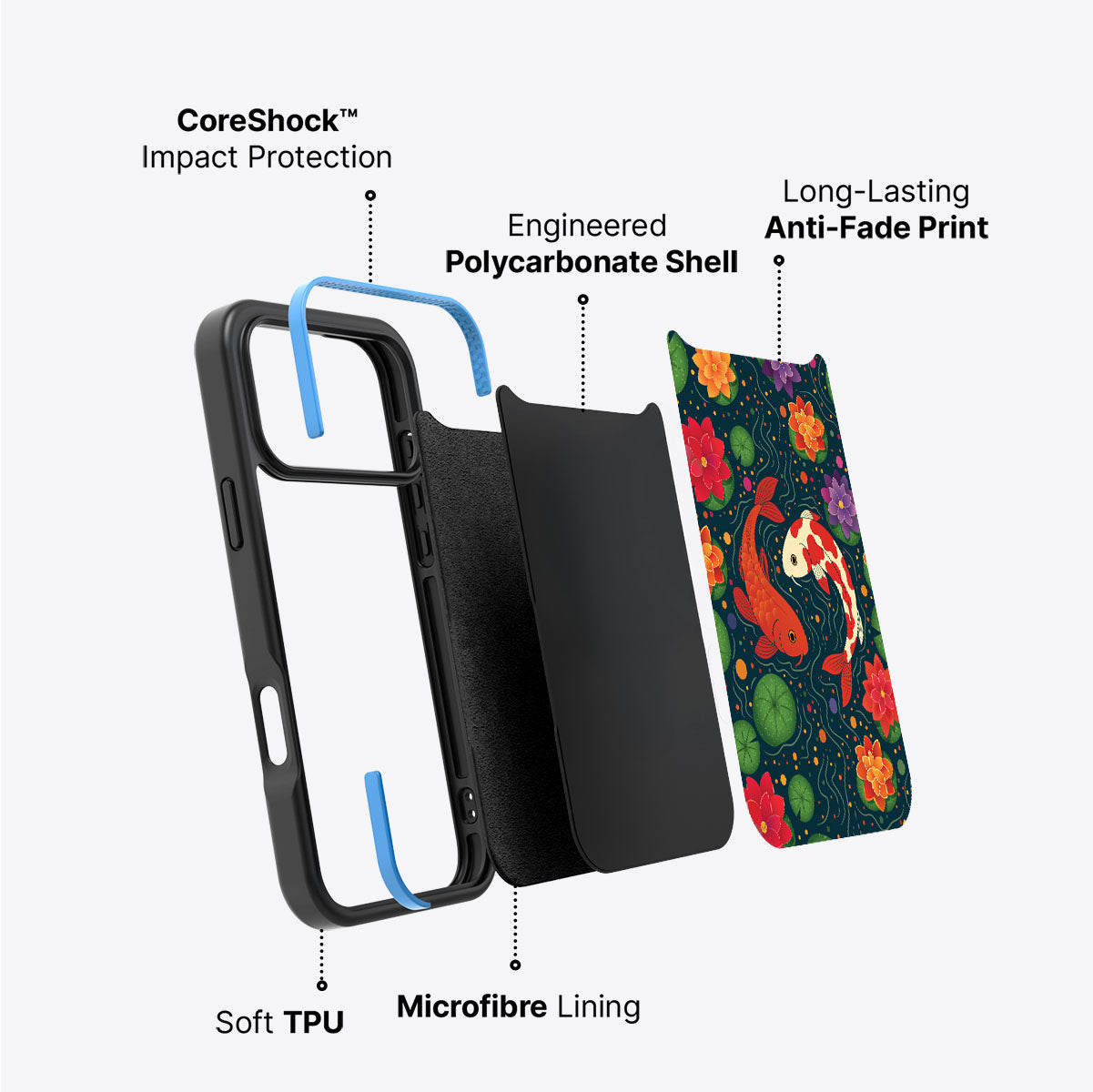 Koi Fish - iPhone 17 Pro Max Case #case type_core (non magsafe)
