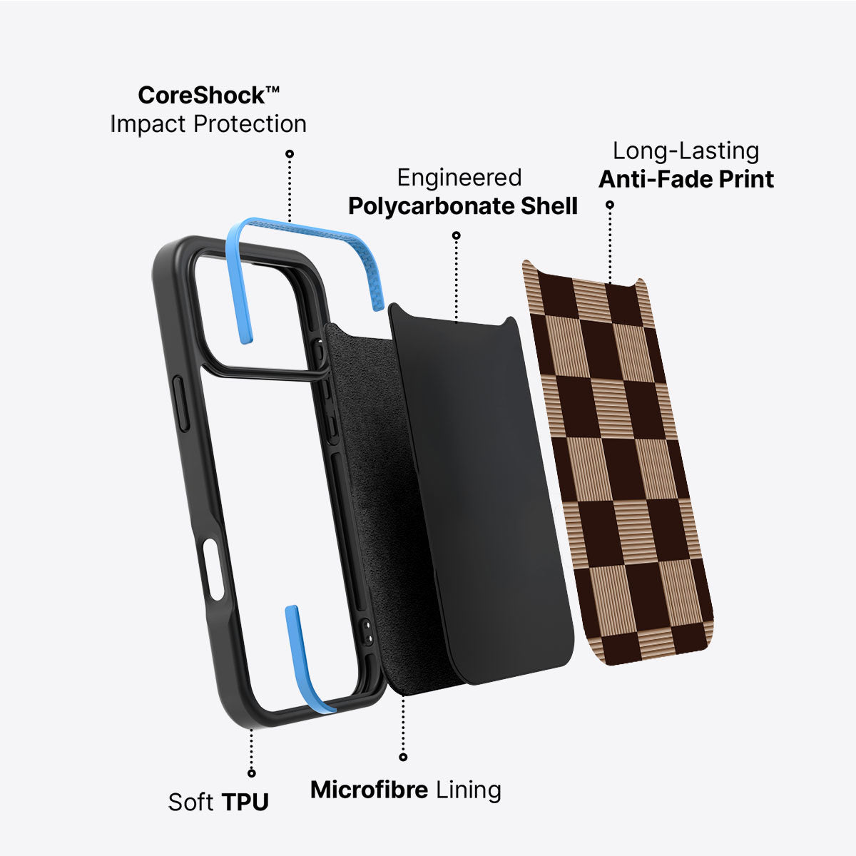 Latte Check - iPhone 17 Pro Max Case  #case type_core (non magsafe)