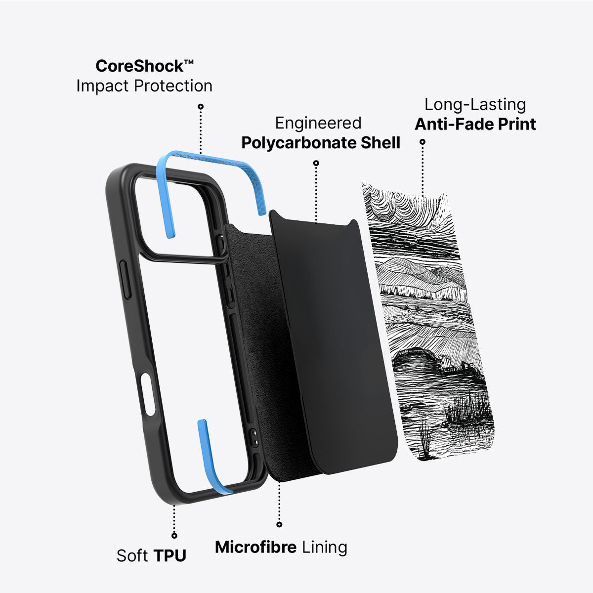 Linear Landscape - iPhone 17 Pro Max Case #case type_core (non magsafe)