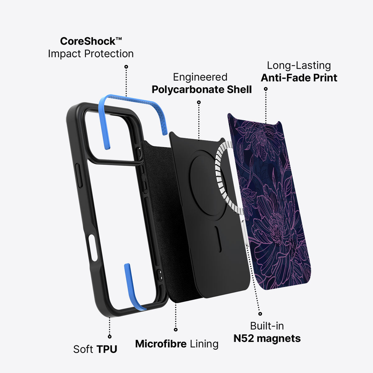 Luminous Blooms - iPhone 17 Pro Max Case #case type_core (magsafe)