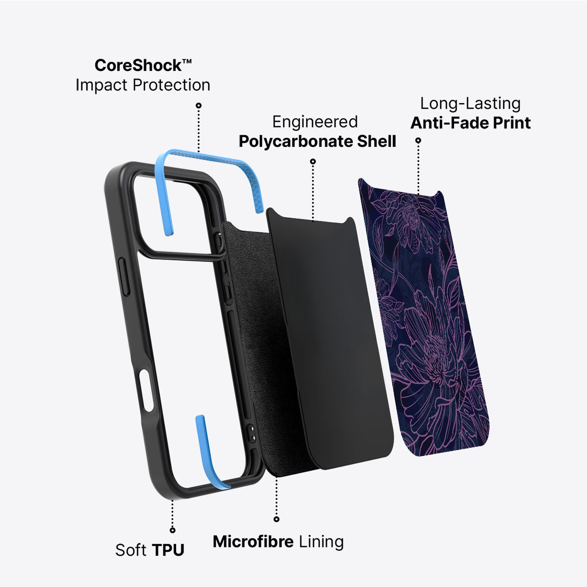 Luminous Blooms - iPhone 17 Pro Max Case #case type_core (non magsafe)