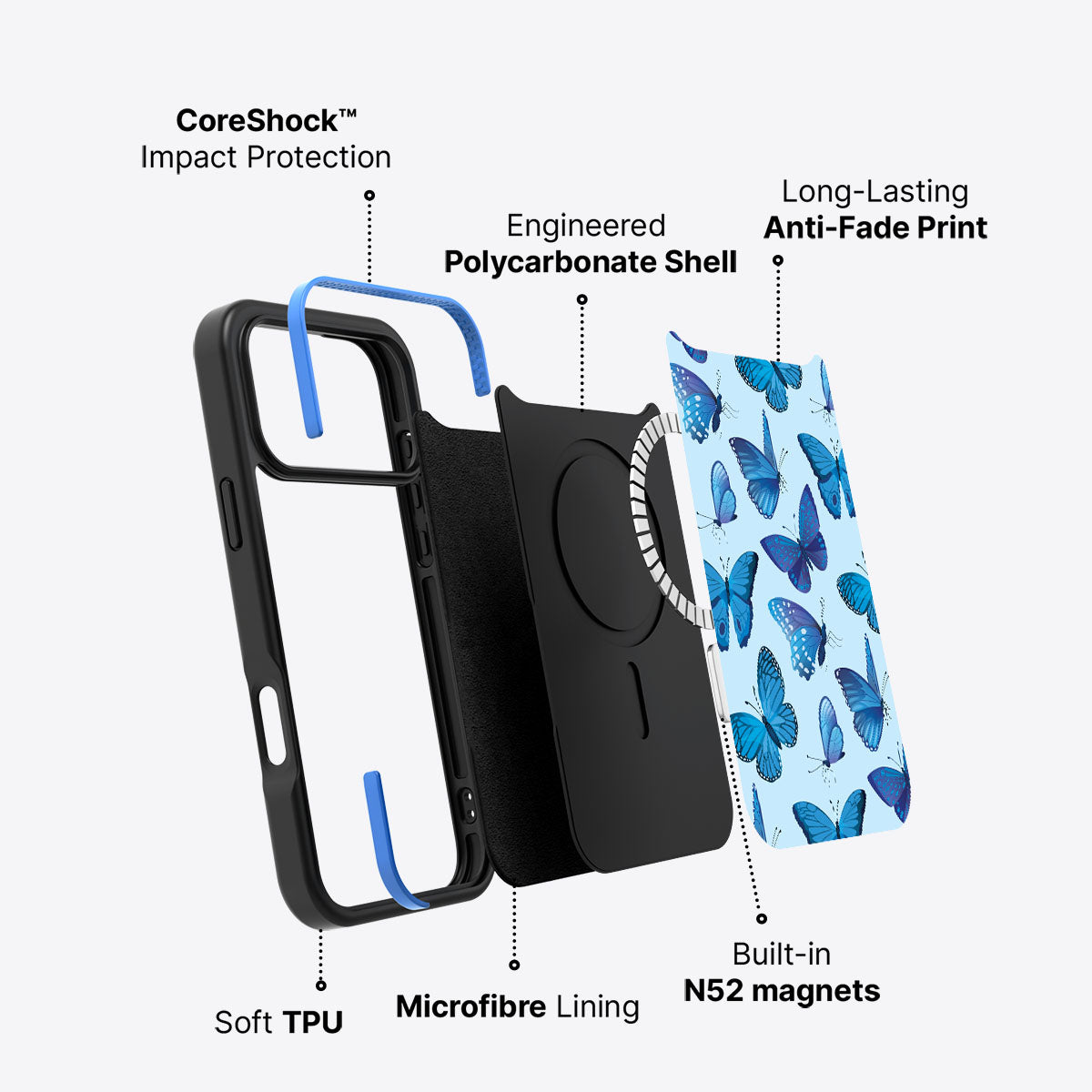 Magic Butterflies - iPhone 17 Pro Max Case #case type_core (magsafe)