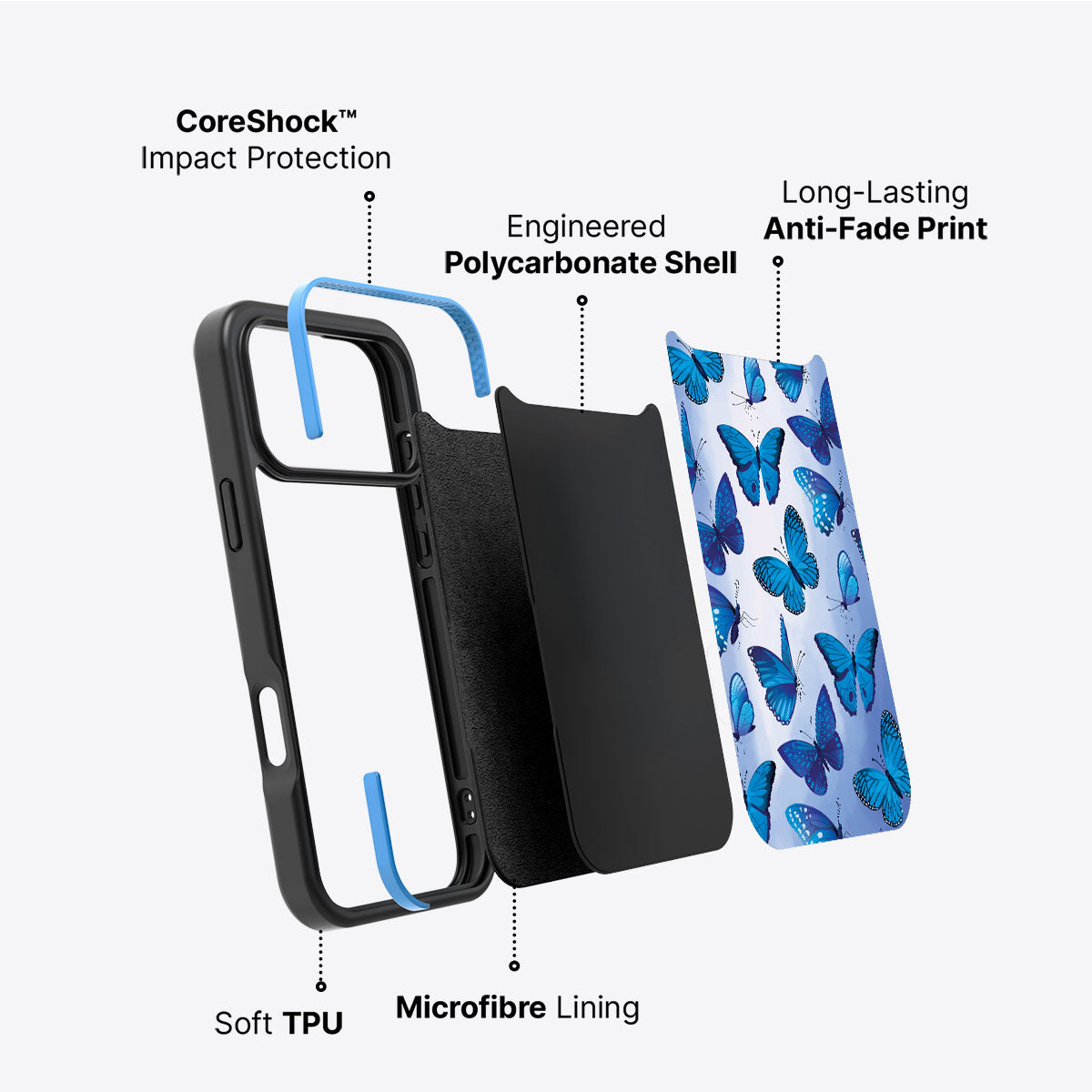 Magic Butterflies - iPhone 17 Pro Max Case #case type_core (non magsafe)