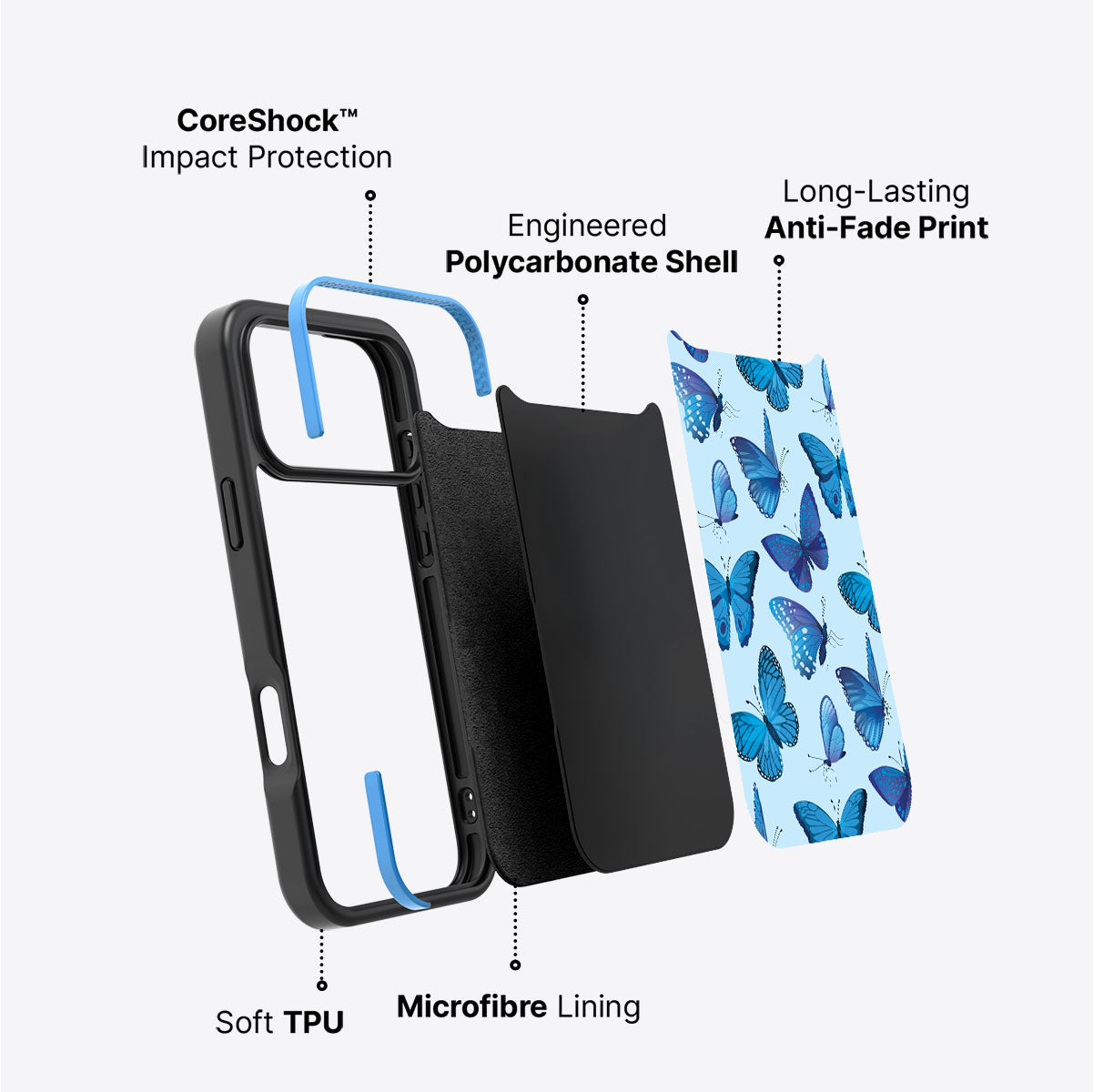 Magic Butterflies - iPhone 17 Pro Max Case #case type_core (non magsafe)