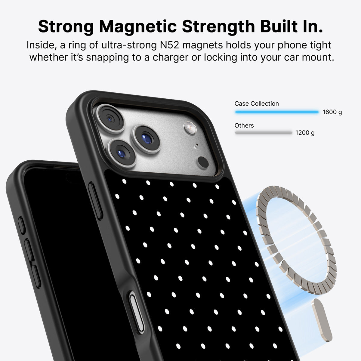 iPhone 17 Pro Max MagSafe case – Midnight Confetti design