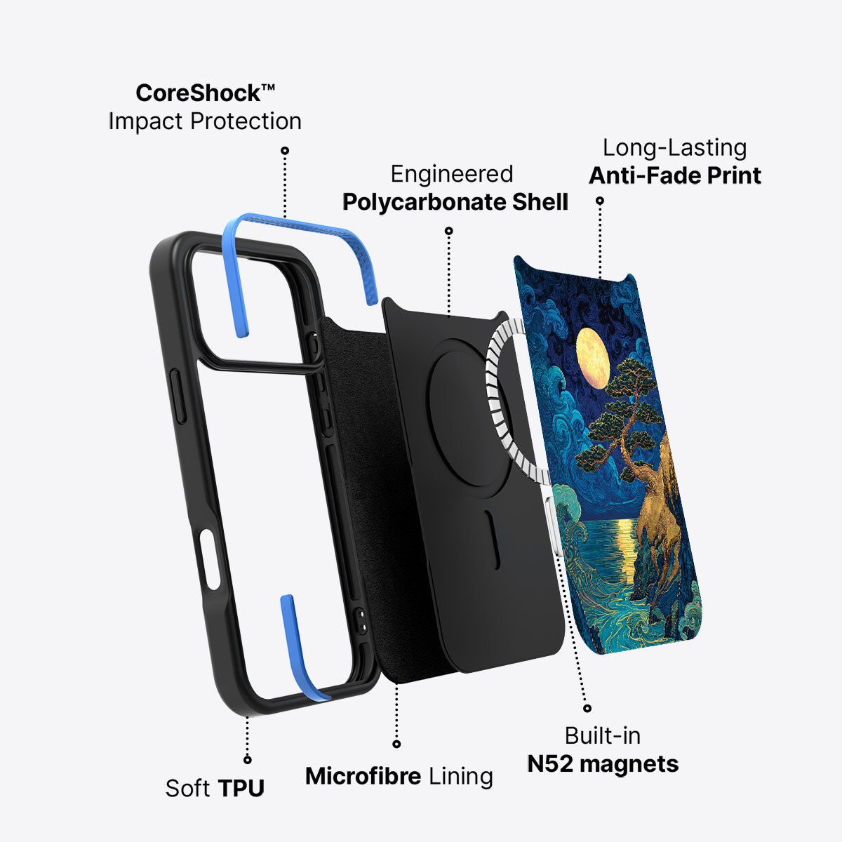 Moonlit Tide - iPhone 17 Pro Max Case #case type_core (magsafe)