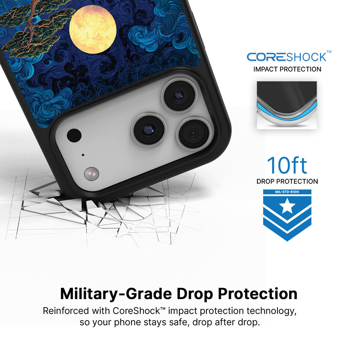 Moonlit Tide - iPhone 17 Pro Max Case #case type_core (magsafe), #case type_core (non magsafe)