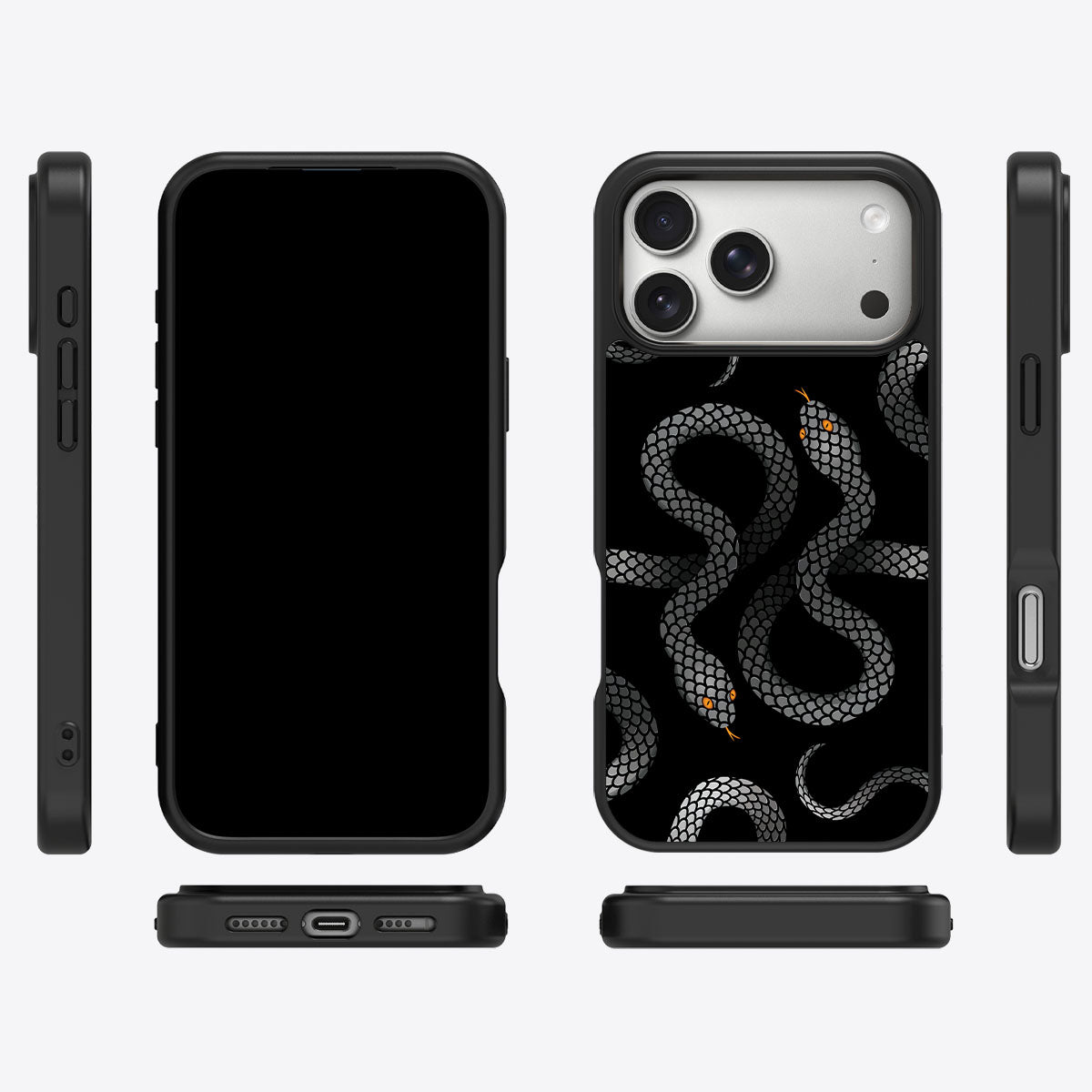 Noir Serpent - iPhone 17 Pro Max Case #case type_core (magsafe), #case type_core (non magsafe)