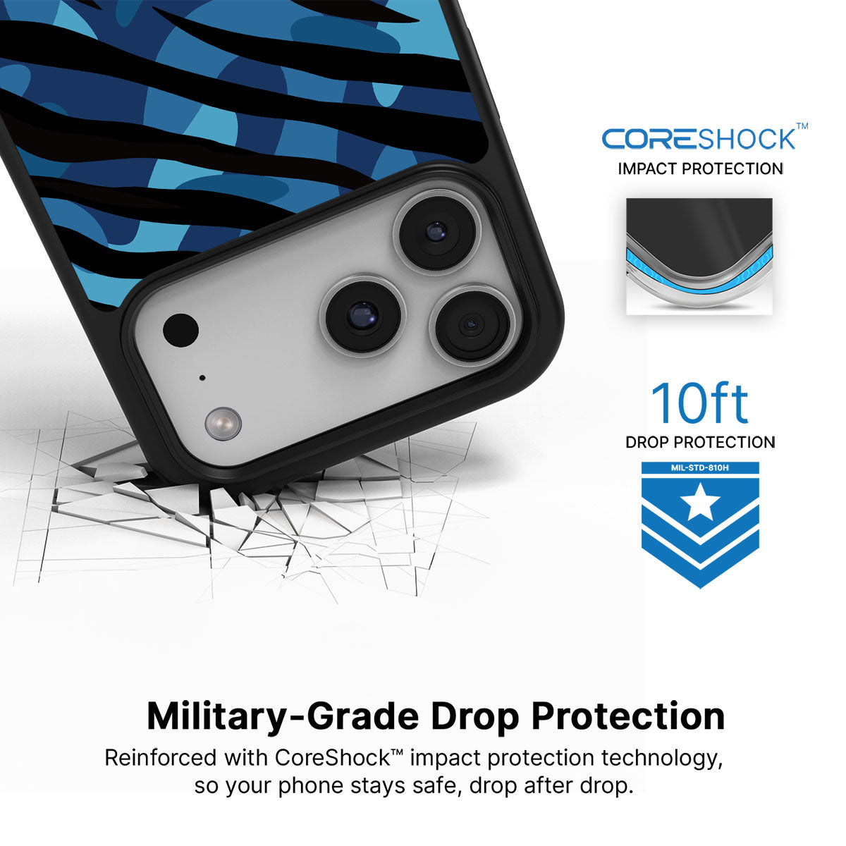 Ocean Camo - iPhone 17 Pro Max Case, #case type_core (magsafe), #case type_core (non magsafe)