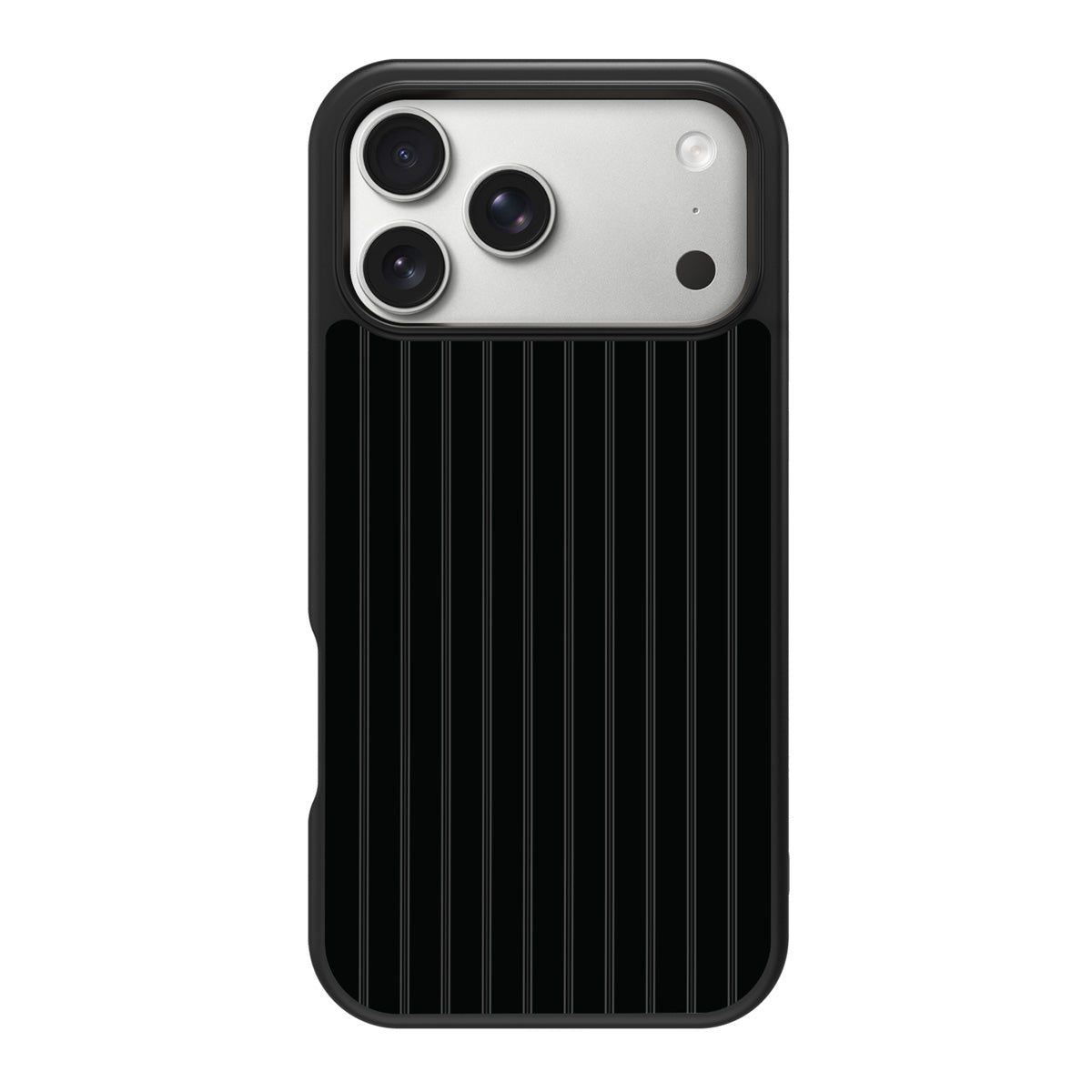 Onyx Pinstripe design back view – iPhone 17 Pro Max case