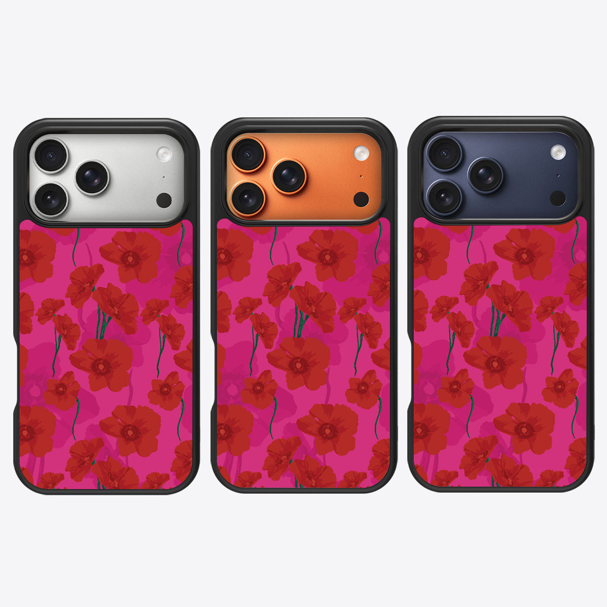 Pink Poppies - iPhone 17 Pro Max Case #case type_core (magsafe), #case type_core (non magsafe)