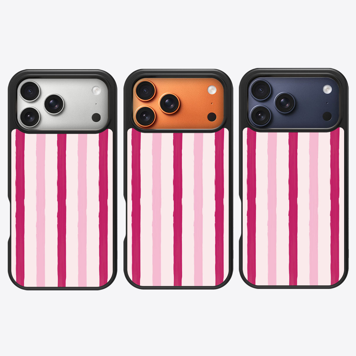 Pink Watercolor Stripes - iPhone 17 Pro Max Case #case type_core (magsafe), #case type_core (non magsafe)
